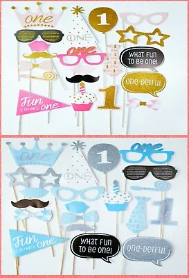 Boy Or Girl Baby 1st 1 Year Old Birthday Party Photograph Booth Selfie Prop Game • $13.50