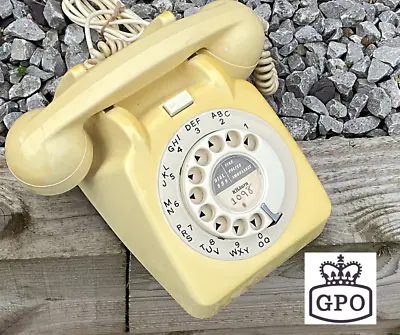 Vintage Phone GPO 706 Rotary Dial Telephone Cream Built 1966 Fully Working • £65