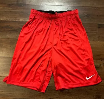 Nike Men's Fly Dri-FIT Training Practice Shorts No Pockets CU3460 Red Small S • $12.99