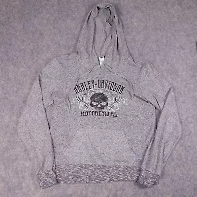 Harley Davidson Hoodie Sweatshirt XL Gray Reno Nevada Lightweight Sweater • $28.49