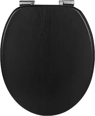 WOLTU Wooden Toilet Seat Soft Close WC Seat With Strong Hinge Ideal For Standar • £41.37