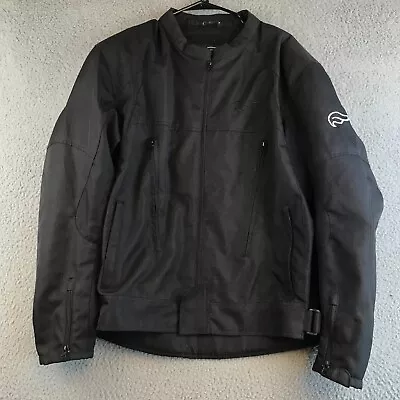 Fulmer Motorcycle Jacket Men's Size 2XL Black Padded Pockets Full Zip Logo • $31.10