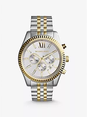 MICHAEL KORS Oversized Lexington Two-Tone Watch MK8344 • $106