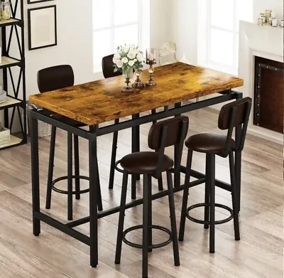 Counter Height 5 Piece Dining Set  Kitchen Breakfast 4 Comfortable PU Chair • $225