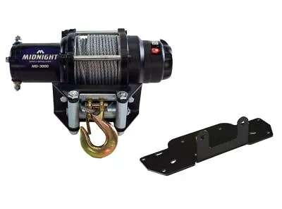 Viper 50 Ft Winch 3000 Lb Steel W/ Mount For Kawasaki Prairie 360 2002-13 • $179.98