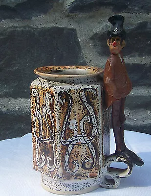 $167.50 • Buy Mid Century Ceramic Vase/ Planter, Vagabond Top Hat Applied Figure, Signed