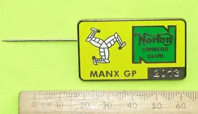 2013 Norton Manx MGP TT Isle Of Man IOM Motorcycle Enamel Badge Pin Lapel • £33.99