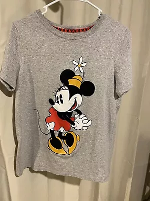 Disney Women's Minnie Mouse Short Sleeve Gray T-Shirt XL • $4.99