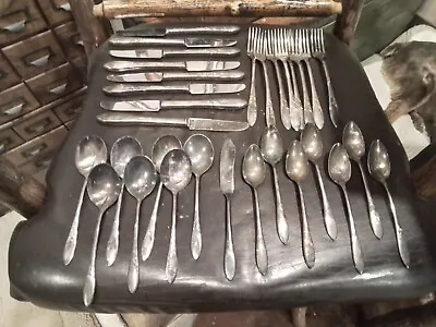 30 Pc Vintage Oneida Community Plate Silverware Flatware Set Collectable • $60