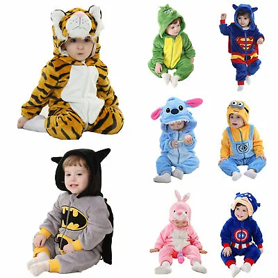 Soft Baby Newborn Toddler Boy Girl Animal Romper Outfit Costume Fancy Dress 2023 • £15.99