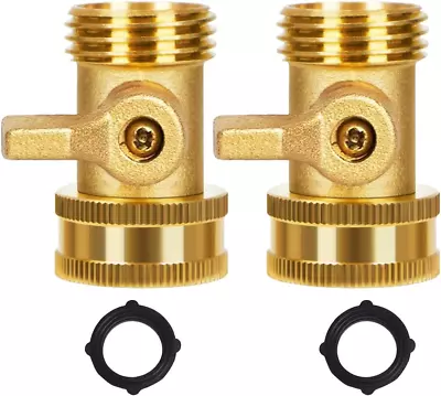 Heavy Duty Brass Shut Off Valve 3/4 Inch Solid Brass Garden Hose Valve Water Ho • $15.92