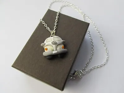 Handmade Unusual Kitsch Cream Camper Van Charm Chain Necklace - Gift  • £4.25