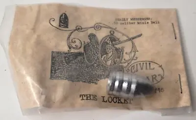 Replica Lead .58 Caliber Minie Ball Bullet  The Locket  Civil War 1861-1865  • $8.96