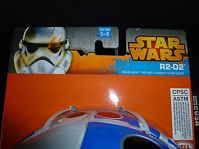 Star Wars Helmet Bell Disney 2D R2-D2 Ages 5-8 Multisport White Adjusta  • $39.99