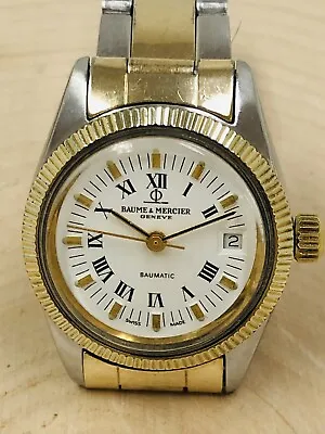 BAUME & MERCIER BAUMATIC Women 30MM Watch 1187 Automatic VINTAGE 7  2 TONE RARE! • $299.99