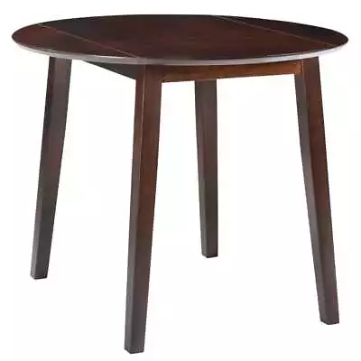 VidaXL Drop-leaf Dining Table Round MDF Brown • $210.68