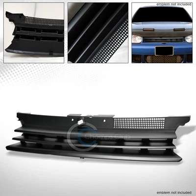 $40.95 • Buy For 99-06 VW Golf/GTI/R32 MK4 Matte Blk Horizontal Front Bumper Grill Grille ABS