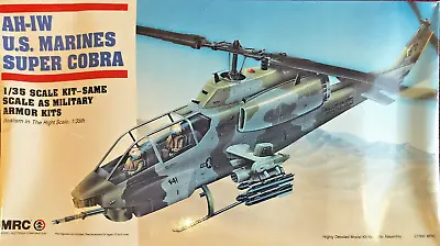 MRC 1:35 AH-1W Super Cobra USMC Attack Helicopter Model Kit #BA100 *BNISB* • £37.90