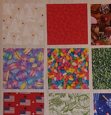 I SPY Fabric Squares ALL SEASONS 5 Inch Sq X 25 Pieces LOT No Dups • $9.75