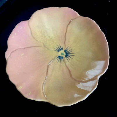 £3.99 • Buy Unusual Yellow Poppy Decorative  Plate Vintage  Artisan Studio Pottery