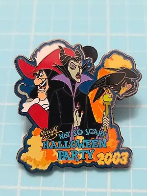 Maleficent Captain Hook 2003 Mickey's Not So Scary Halloween Party LE 2000 Pin • $19.99