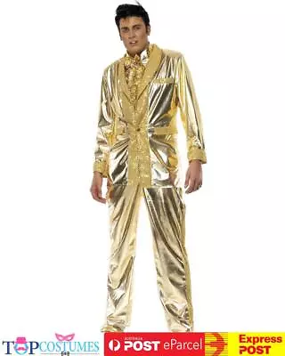 Gold Elvis Presley Licensed Costume Rock And Roll 50s Rock Star • $91.45
