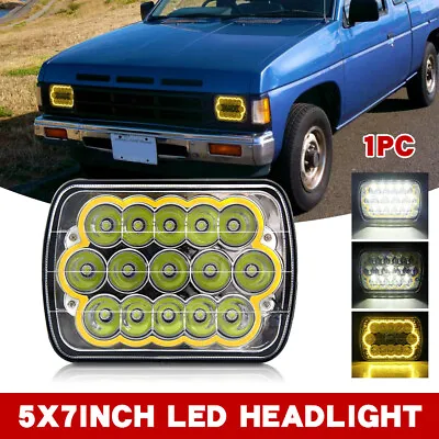 $28.79 • Buy For Nissan Pickup Hardbody 240SX D21 7x6 5x7 LED Headlight Amber DRL Hi/Lo 100W