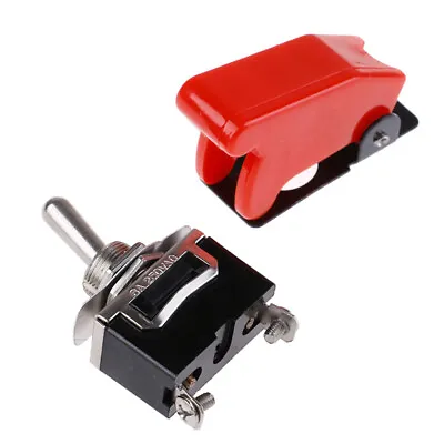 Toggle Switch Cover ON/OFF Switch Metal Lever Car Dash Light With Missile Cov.go • $2.88