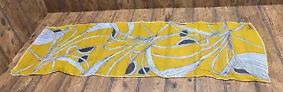 Vintage Vera Neumann Scarf Gold & White Abstract Floral Design - 12  X 40  - #91 • $20