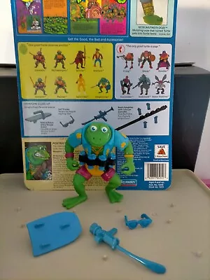 Vintage TMNT Ninja Turtles Figure Genghis Frog 1989 Complete!! • $40