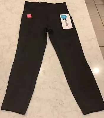 New W/tags Marika Dry Wik Black Mid-calf Capri Pants Small Call Phone Pocket • $8.95