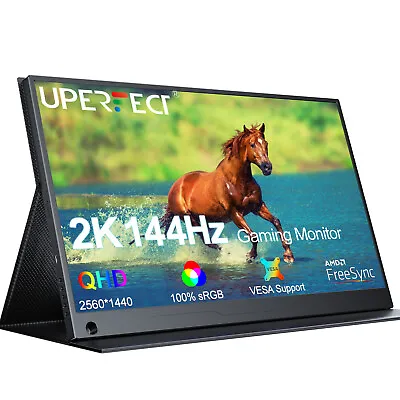 144Hz Gaming Monitor UPERFECT 17.3 Inch Portable Monitor 2560*1440 2K Screen • $269.99