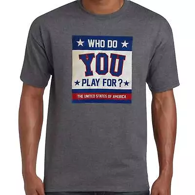 USA Hockey Adult Miracle On Ice 1980 Authentic Who Do You Play For Tee - Grey Sm • $25