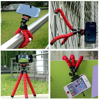 Mini Mobile Phone Stand Flexible Octopus Tripod Stand Holder For Iphone Camera • £4.79