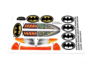 CUSTOM STICKERS For Batman Returns BRUCE WAYNE CUSTOM COUPE Kenner 1991 • $10