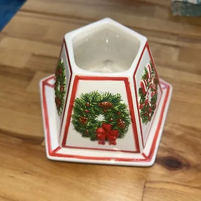 Yankee Candle Tea Christmas Night Light Ceramic  Holder. . Exc. MR19673 • £4