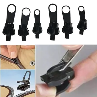 £2.82 • Buy 6PCS Fix A Zipper Zip Slider Puller Rescue Instant Repair Replacement Durable UK
