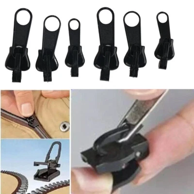 £2.82 • Buy 6PCS Fix A Zipper Zip Slider Puller Rescue Instant Repair Replacement Durable UK