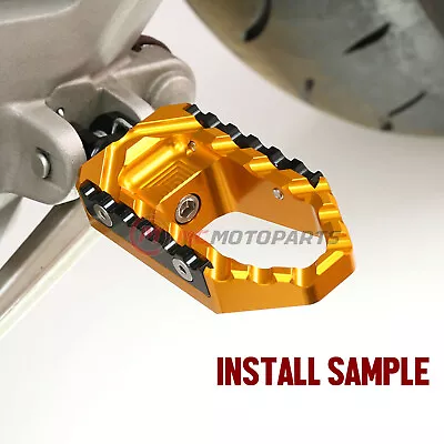 Gold CNC Front Wide Foot Pegs TOUR For Suzuki DL250 V-Strom 17 18 19 • $70.49