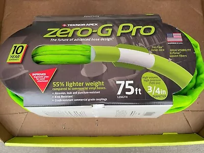 Zero-G Pro Teknor Apex 3/4-in X 75-ft Contractor-Duty Kink Free Woven Hose • $60
