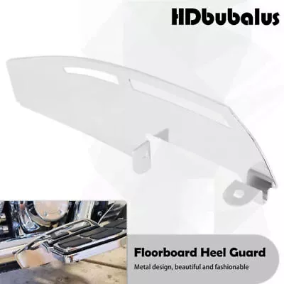 Motorcycle Chrome Rider Footboard Heel Guard Fit For Harley Touring Softail FLD • $19.99