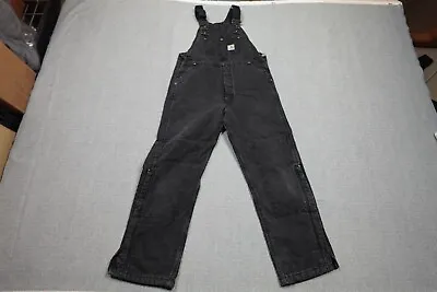 Vintage Carhartt Overalls Mens 34x30 Black Coveralls Double Knee Denim Work • $59.97