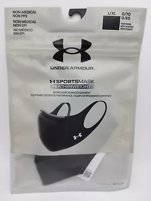 NEW UNDER ARMOUR L/XL Black Sports Mask Featherweight IsoChill Unisex LAST MODEL • $13