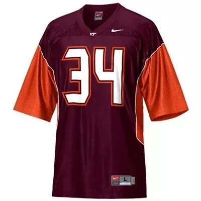 Virginia Tech Hokies #34 Jersey XL NWT Football Nike Maroon • $69.99