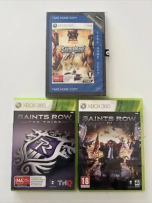 Xbox 360 Games Bulk Saints Row 2 Saints Row 3 And Saints Row 4 Booklet Included • $30