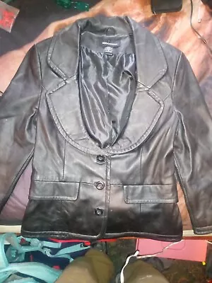 Moda International 2 Leather Jacket Black Fitted Victoria's Secret • $50