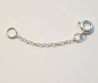 925 Sterling Silver Extender Safety Fine Trace Chain 1 X Bolt Ring MULTI SIZES • £5.35