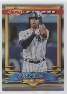 2021 Topps Finest Flashbacks Refractor Aaron Hicks #187 • $3.99