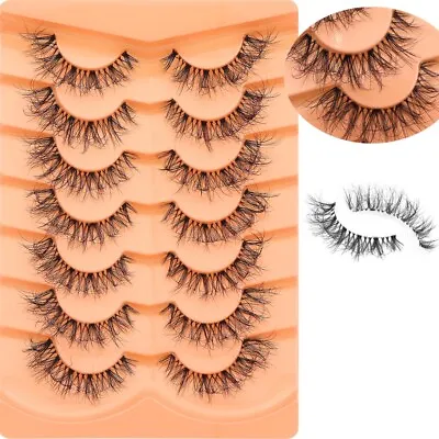 Lashes Mink Cat Eye Lashes Fluffy Wispy Clear Band False Eyelashes Natural Look • $3.98