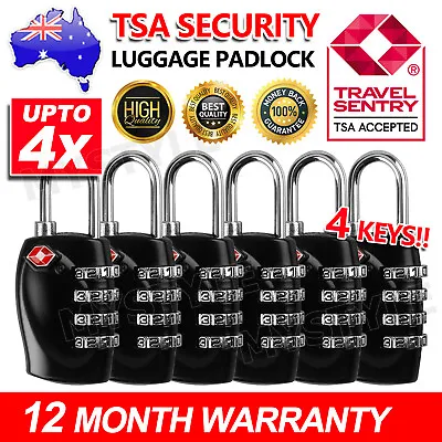 $26.95 • Buy 4x TSA Approved Combination Lock PadLock Locker Locks Security Suitcase Luggage